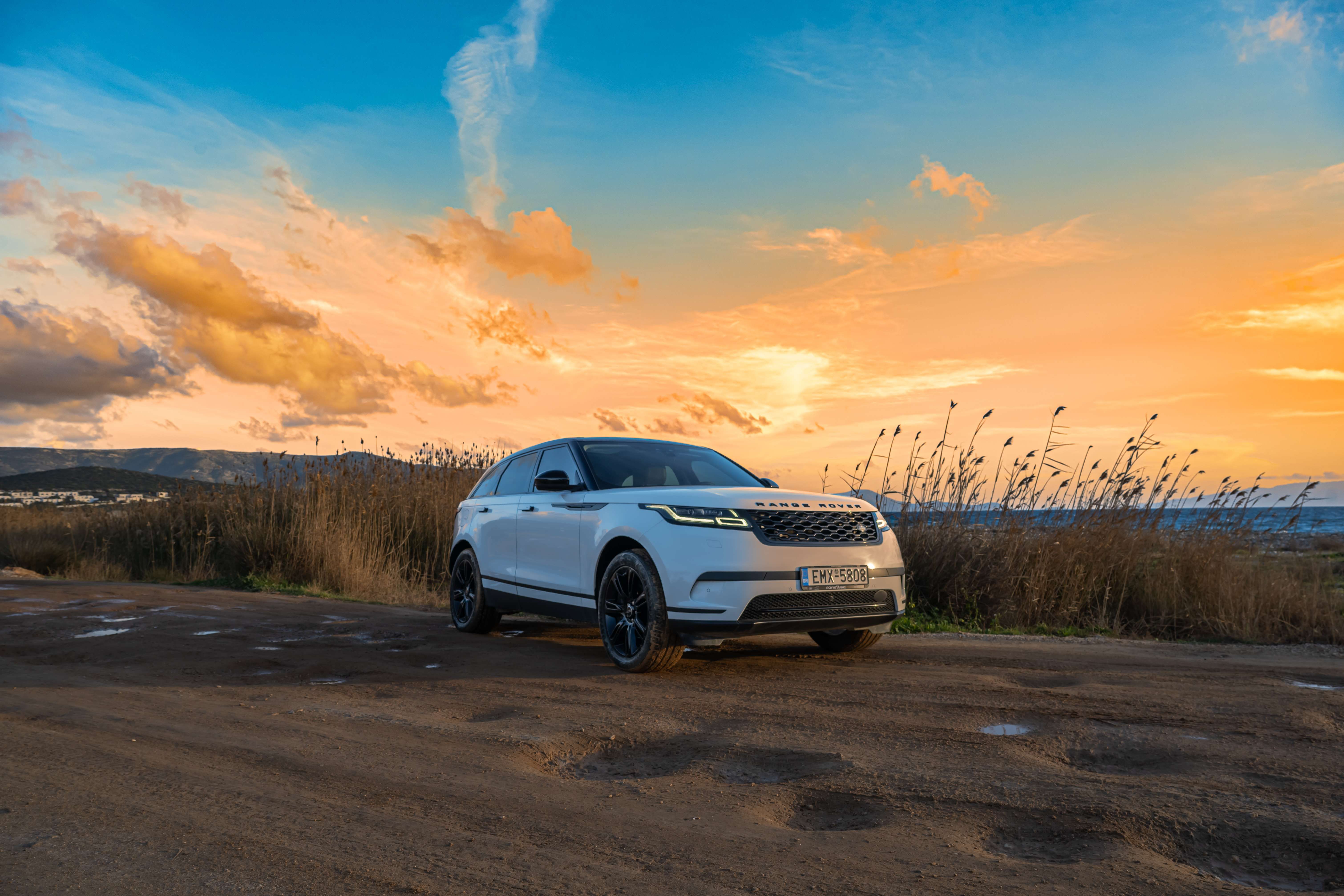 Luxury Range Rover on Naxos Island Coastal Road